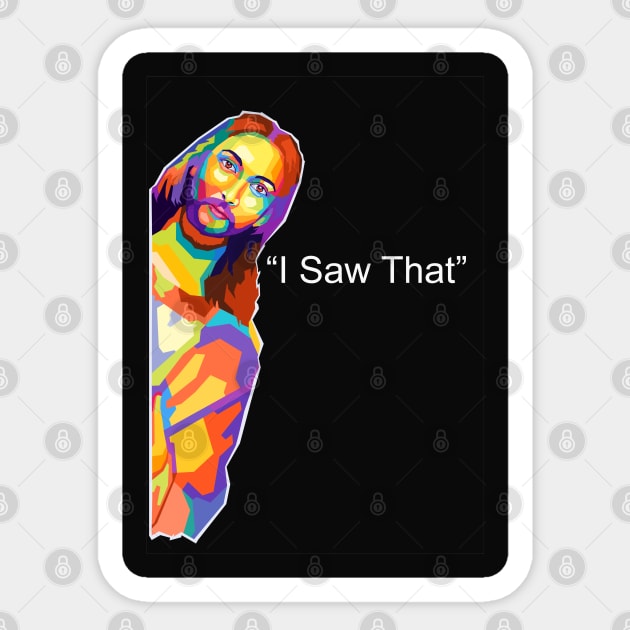 Jesus I Saw That Meme Pop Art Sticker by Zet Art